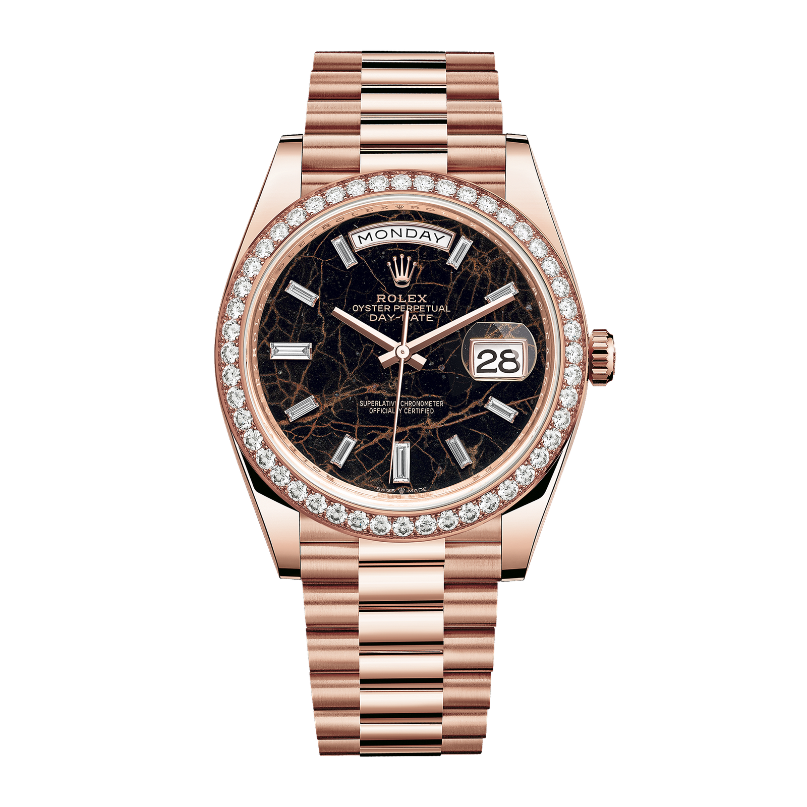 d3a9109e2e49a1d30e56c921e6b10a6e.png Day-Date Rose Gold Eisenkiesel Dial 40mm - Image 1