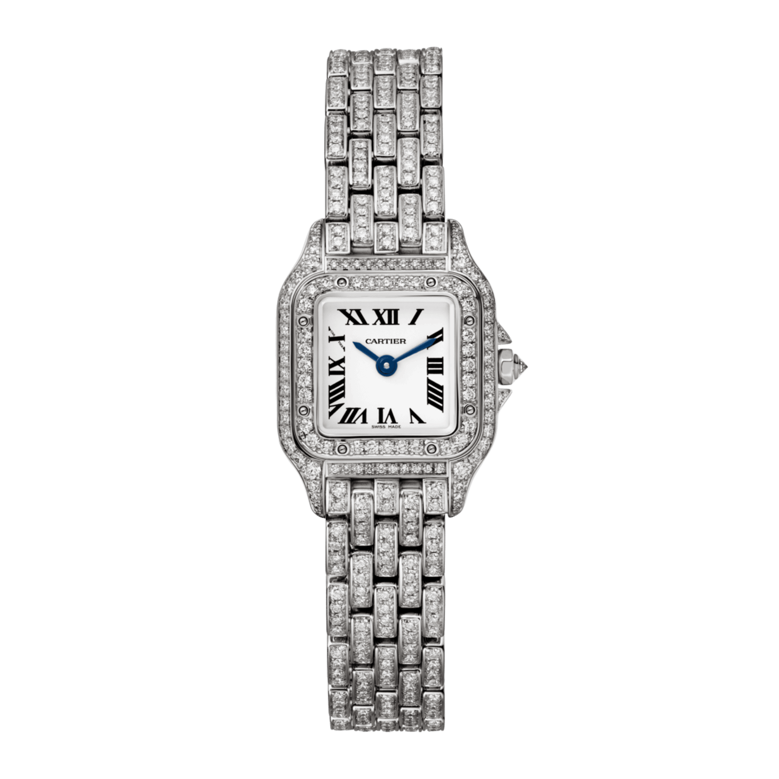 d3dffdb7e5abc62927305b3b018d3686.png Panthère de Cartier White Gold Diamond Silver Dial 20mm - Image 1