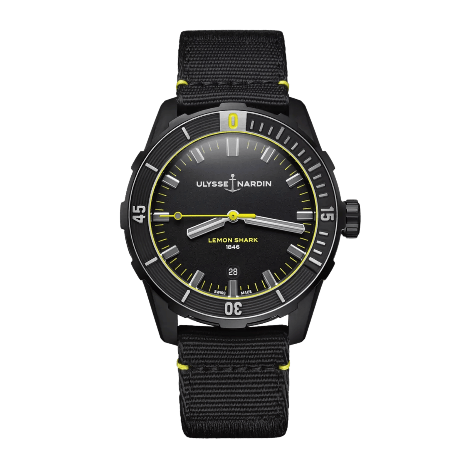 d455abcb4f59728ee8092aef6ded9727.png Diver Lemon Shark Limited Edition Steel Black Dial 42mm - Image 1