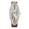 Vintage Baignoire Allongée White Gold Diamond Silver Dial 24mm