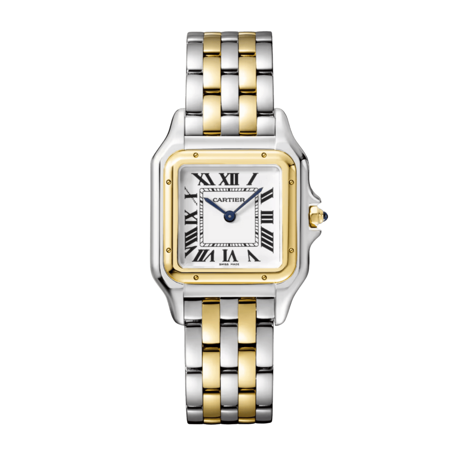 d780c48172abaabca6f76bcaa1fca144.png Panthere de Cartier Yellow Gold & Steel White Dial 29mm - Image 1