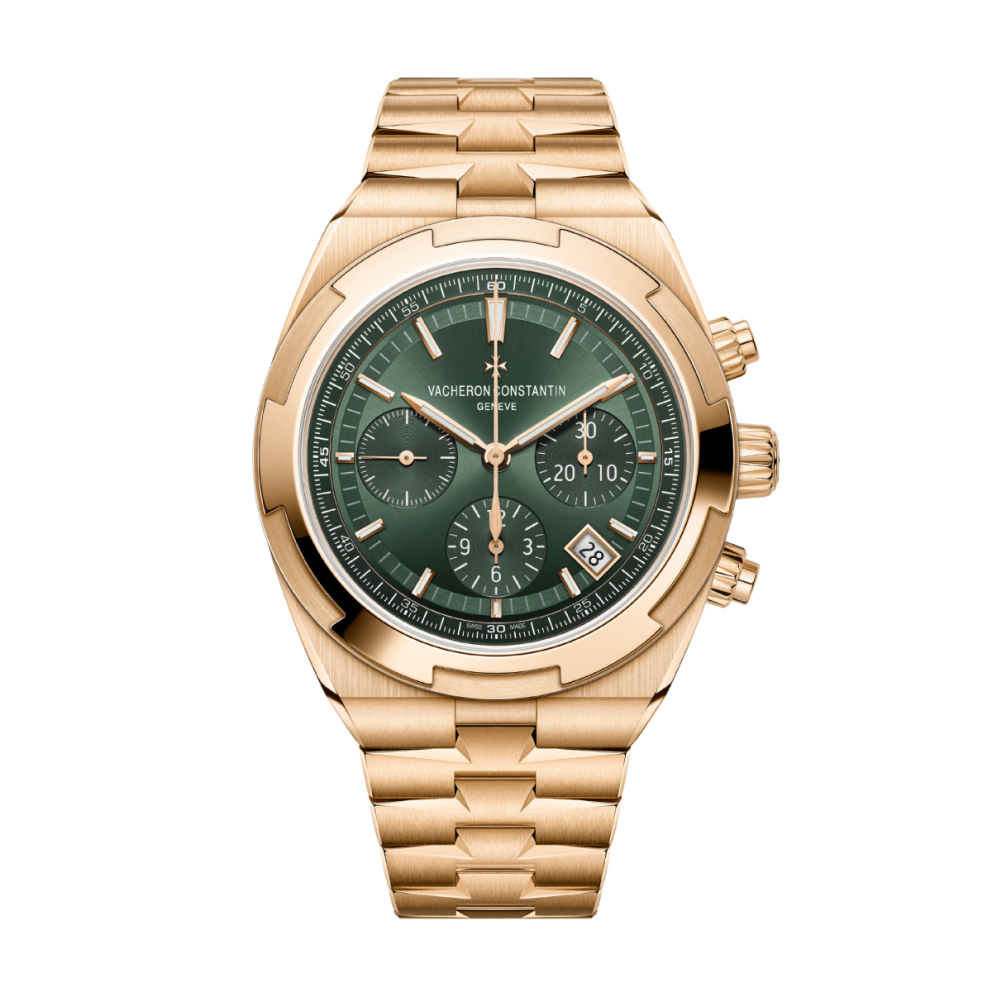 da2e0fcf1d4beeeaf411dd26c22c44be.webp Overseas Chronograph Rose Gold Green Dial 42mm - Image 1