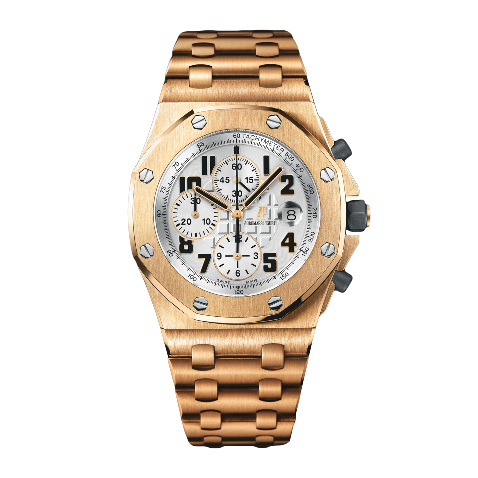 dafbfd697a65c4701b8cab4947791106.png Royal Oak Offshore Chronograph Rose Gold Silver Dial 42mm - Image 1