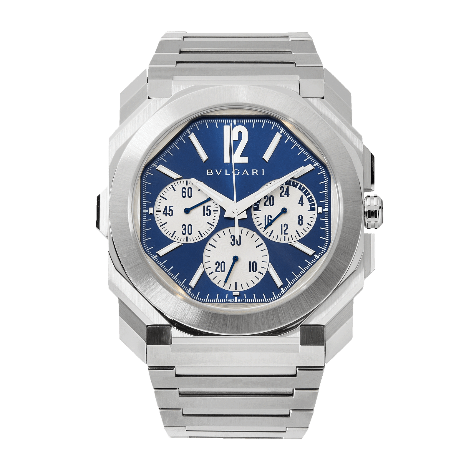 dc4eef4a110ec17d2a7b5d317f3c302c.png Octo Finissimo Chronograph GMT Steel Blue Dial 43mm - Image 1