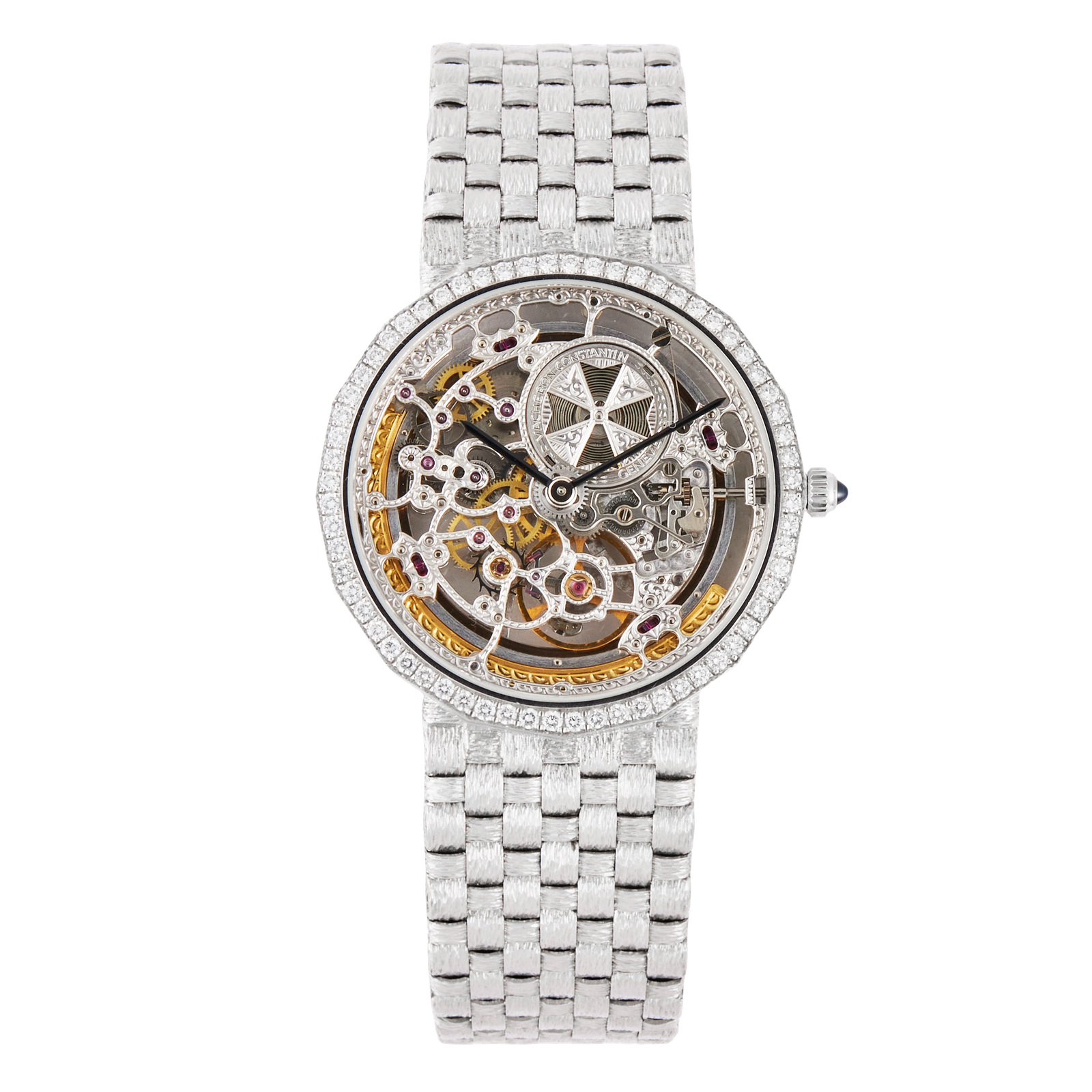 dc925fc1d9466b2ad628bd2d9104ad4a.png Patrimony Squelette White Gold Diamond Skeleton Dial 34mm - Image 1
