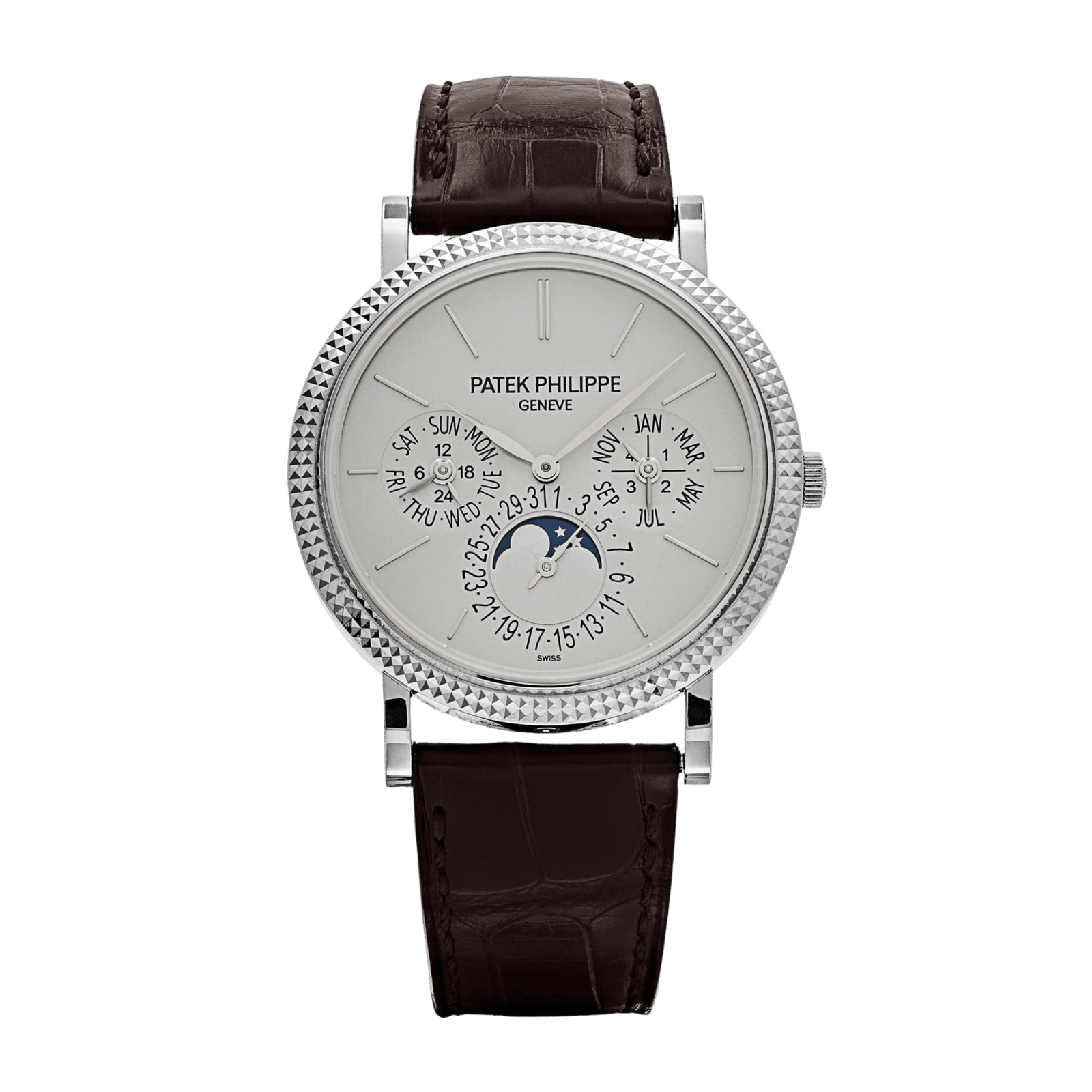dcb81fcab62cd170f31fd3c04b76e255.png Perpetual Calendar White Gold Silver Dial 38mm - Image 1