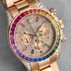 Daytona Rose Gold Rainbow Diamond Pave Dial 40mm - Image 3