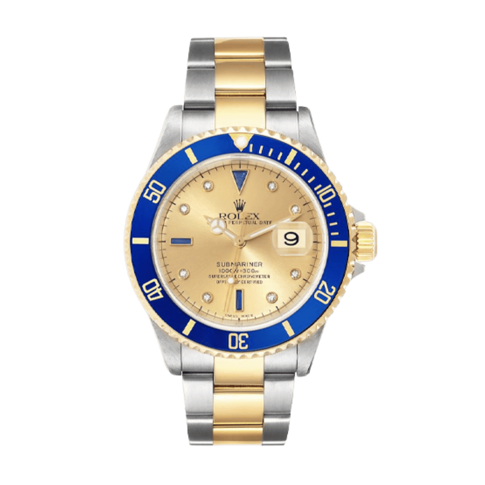 dedcc5d92ffc4d7979656982ba824ce2.png Submariner Yellow Gold & Steel Champagne Dial 40mm - Image 1