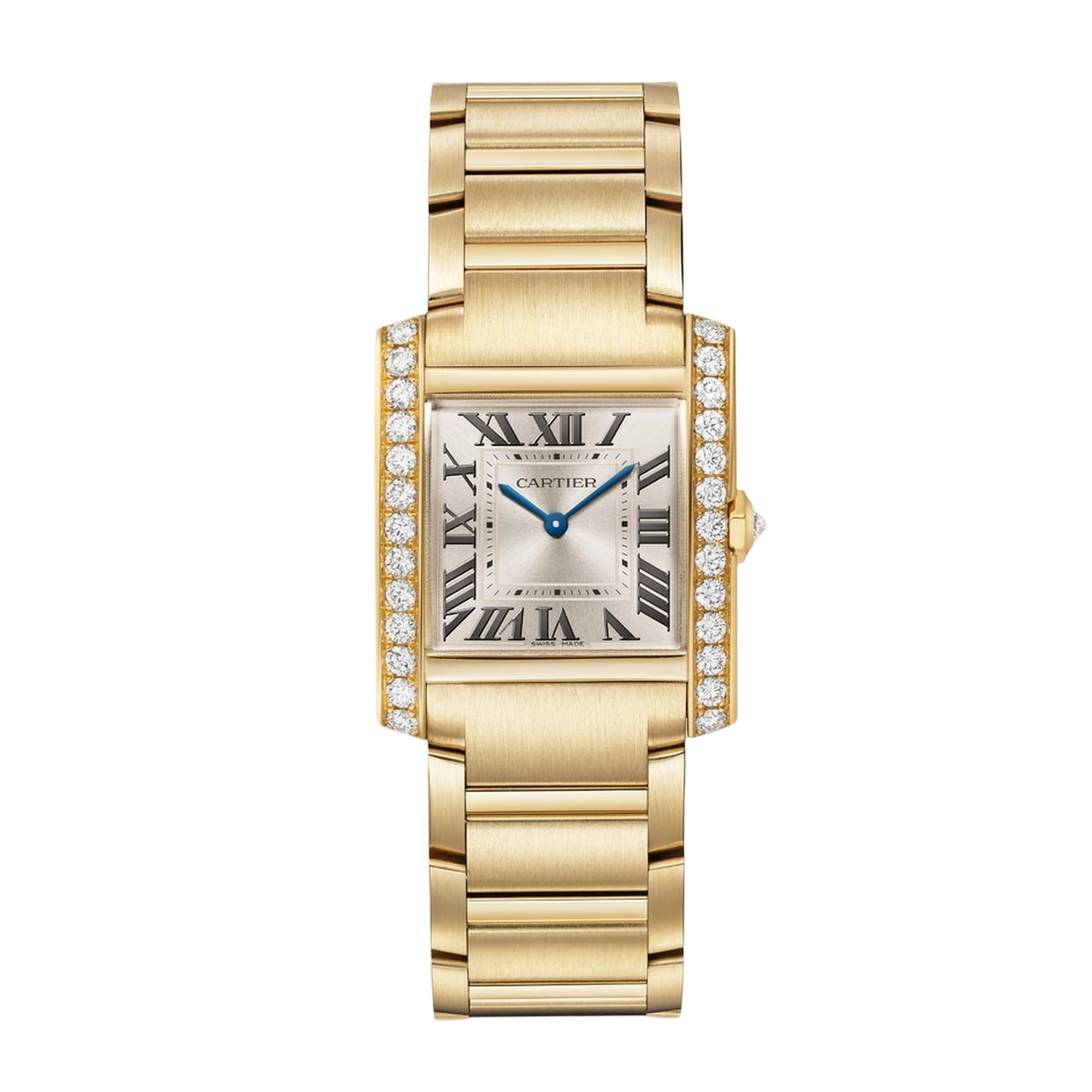 e5246d3081043dd171678996ce8f163a.webp Tank Française Yellow Gold Diamond Golden Sunray Dial 27mm - Image 1