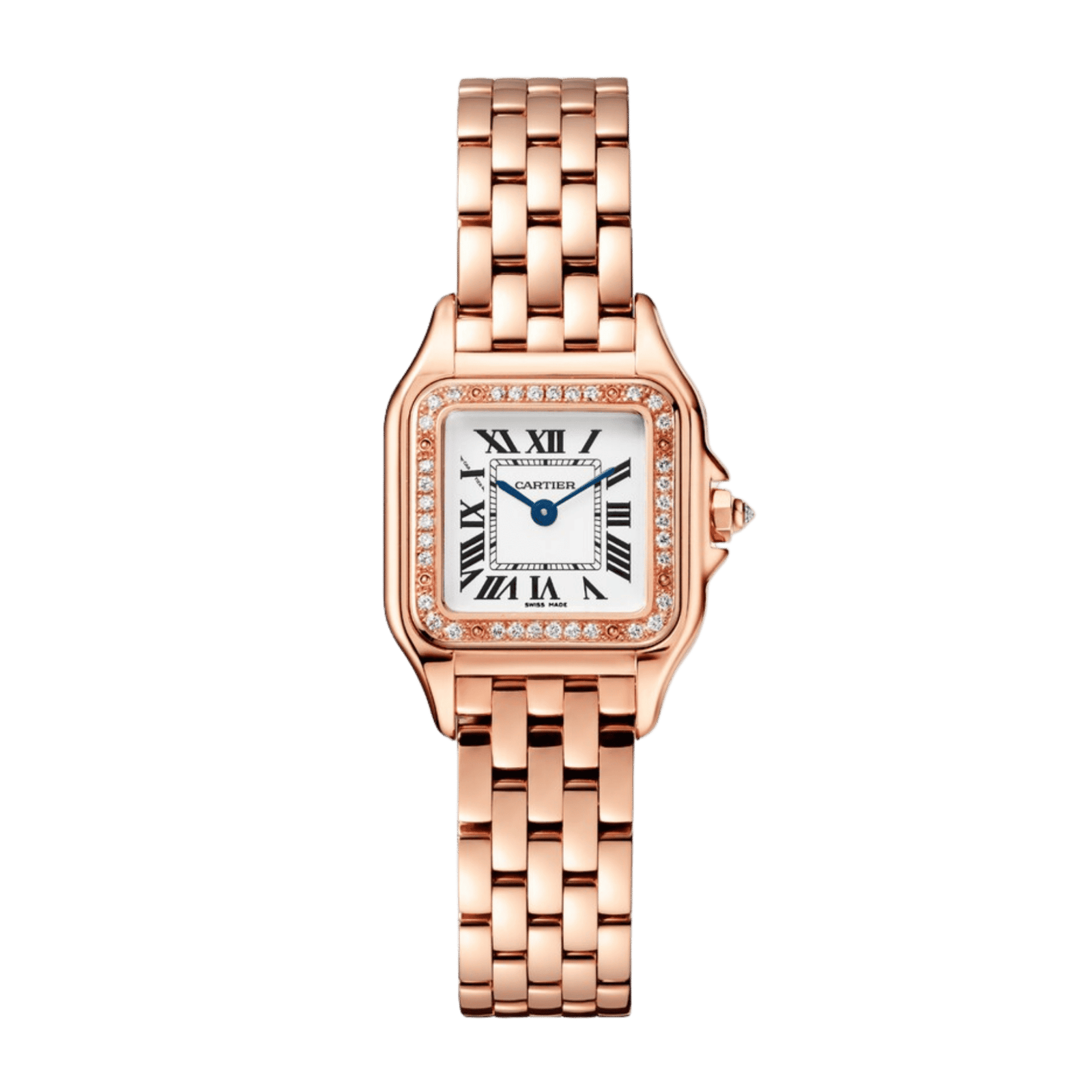 e779528297901cf1c6b3a9b945989ea6.png Panthère de Cartier Rose Gold Diamond White Dial 22mm - Image 1