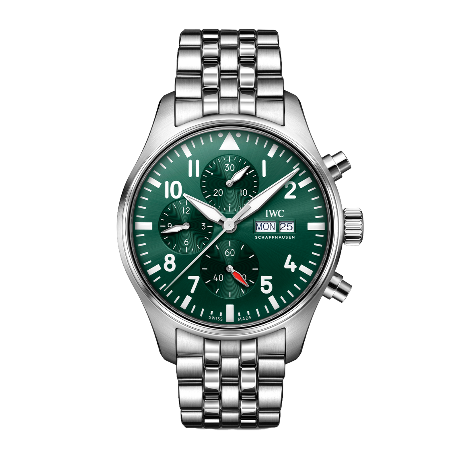 e7e0226a18238cb7fd3a41e3dd206507.png Pilot Chronograph Steel Green Dial 43mm - Image 1