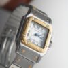 Vintage Santos Yellow Gold & Steel White Dial 24mm - Image 3
