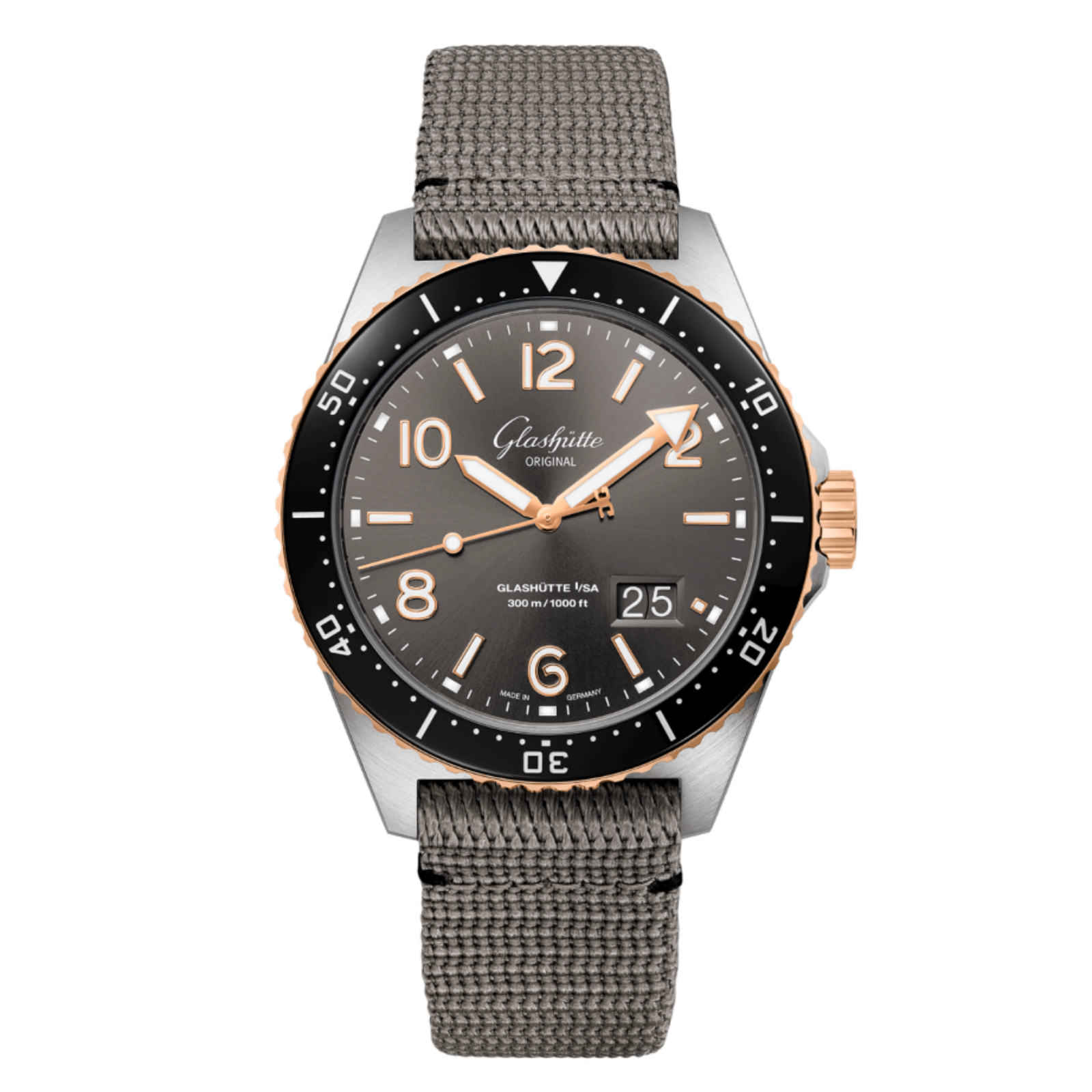 ece3415c52084a113a3621cf18a35b08.png SeaQ Date Rose Gold & Steel Grey Dial 43mm - Image 1