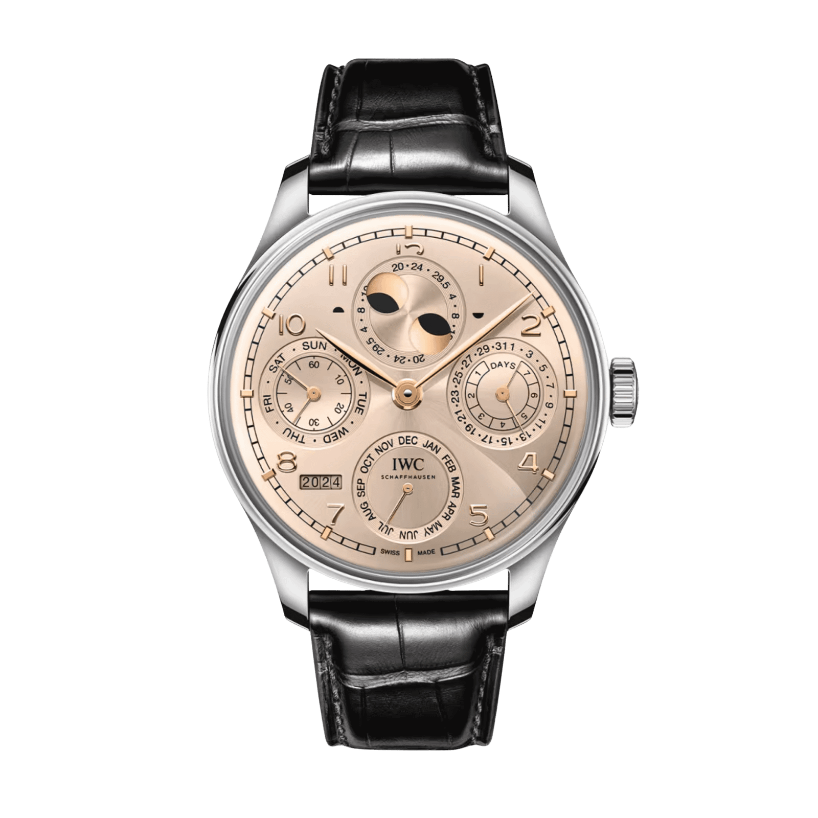 ee9143dac8a33d6bcfd50387f127f596.png Portugieser Perpetual Calendar White Gold Beige Dial 44mm - Image 1