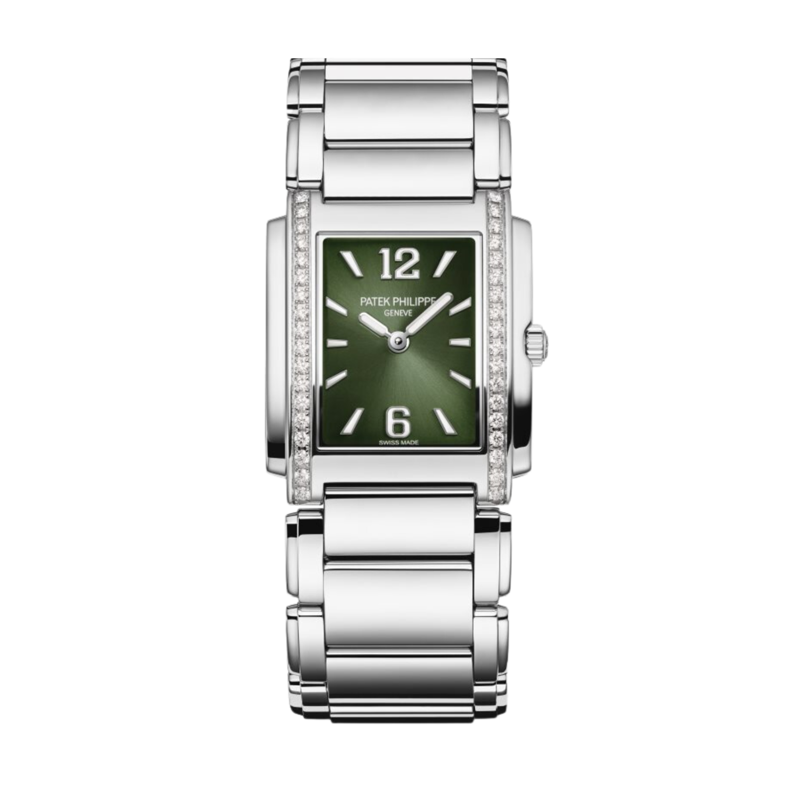 f2cca1b2b1b550e1cd505fec90b1e7c5.png Twenty~4 Manchette Steel Diamond Green Dial 25mm - Image 1