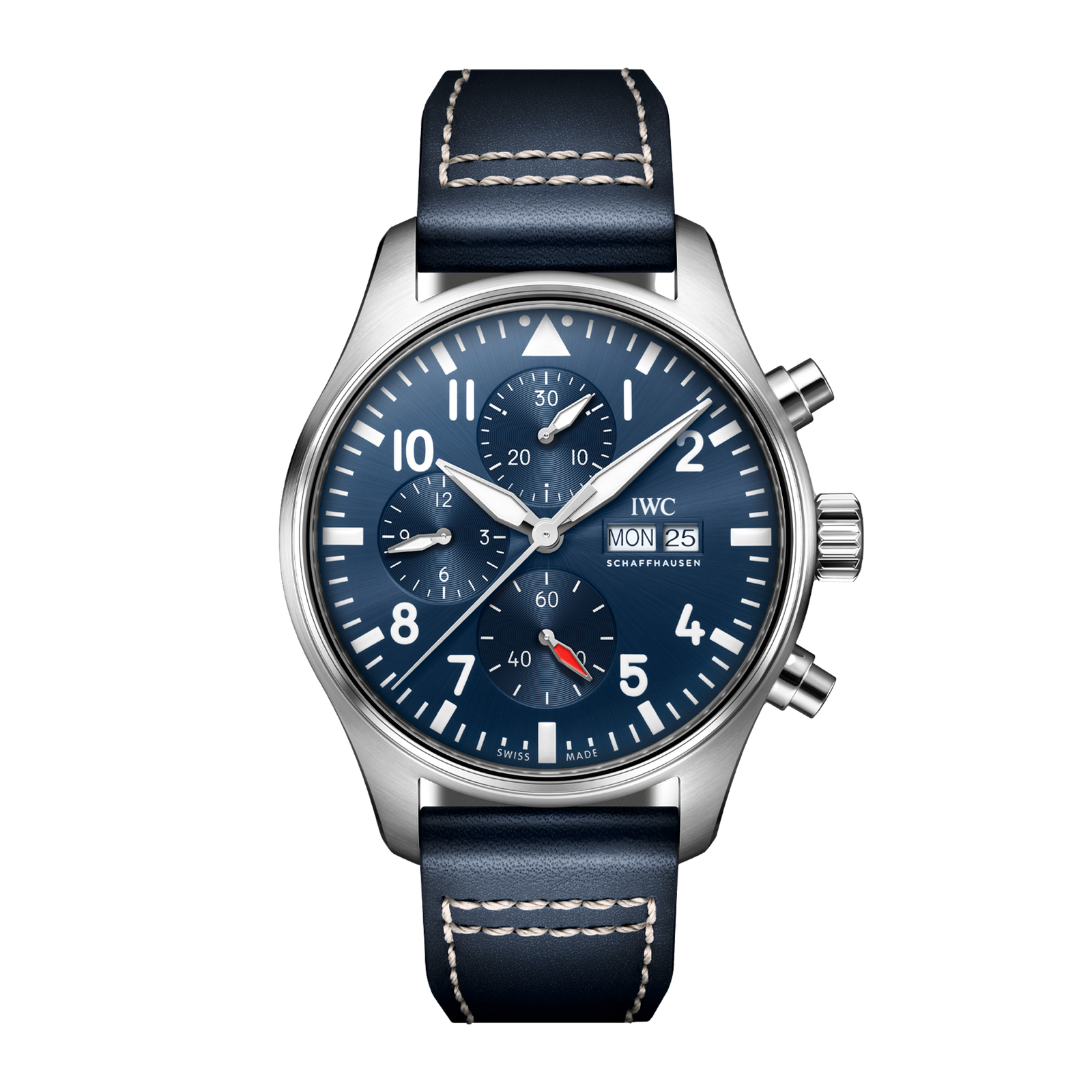 f5b9d7375566111a0181fce60e4e63f6.png Pilot's Chronograph Steel Blue Dial 43mm - Image 1