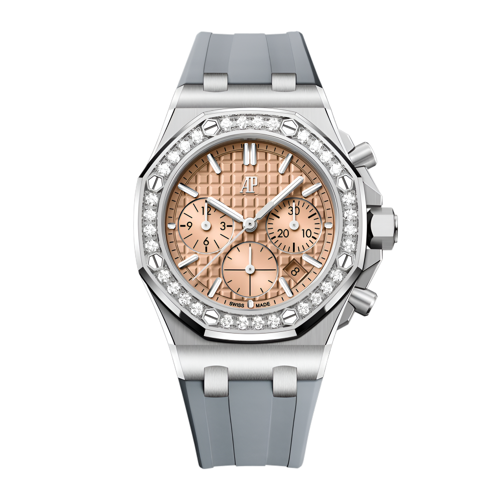 fa6695a0c9e0446ddab9980233344859.png Royal Oak Offshore Lady Chronograph Steel Diamond Pink Dial 37mm - Image 1