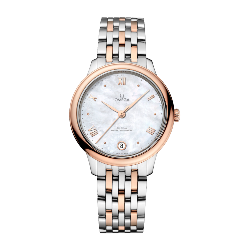 fa68c1b59e1a2430098424bf98681b61.webp De Ville Chronometer Rose Gold & Steel Mother of Pearl Dial 34mm - Image 1