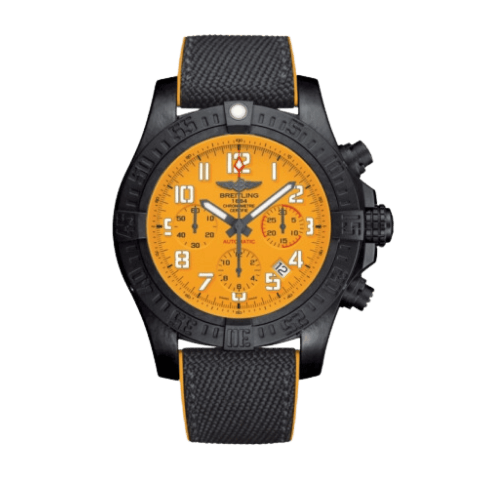 fb4b1776ffabadea92bb5110f32043fb.png Avenger Hurricane Titaplast Yellow Dial 45mm - Image 1