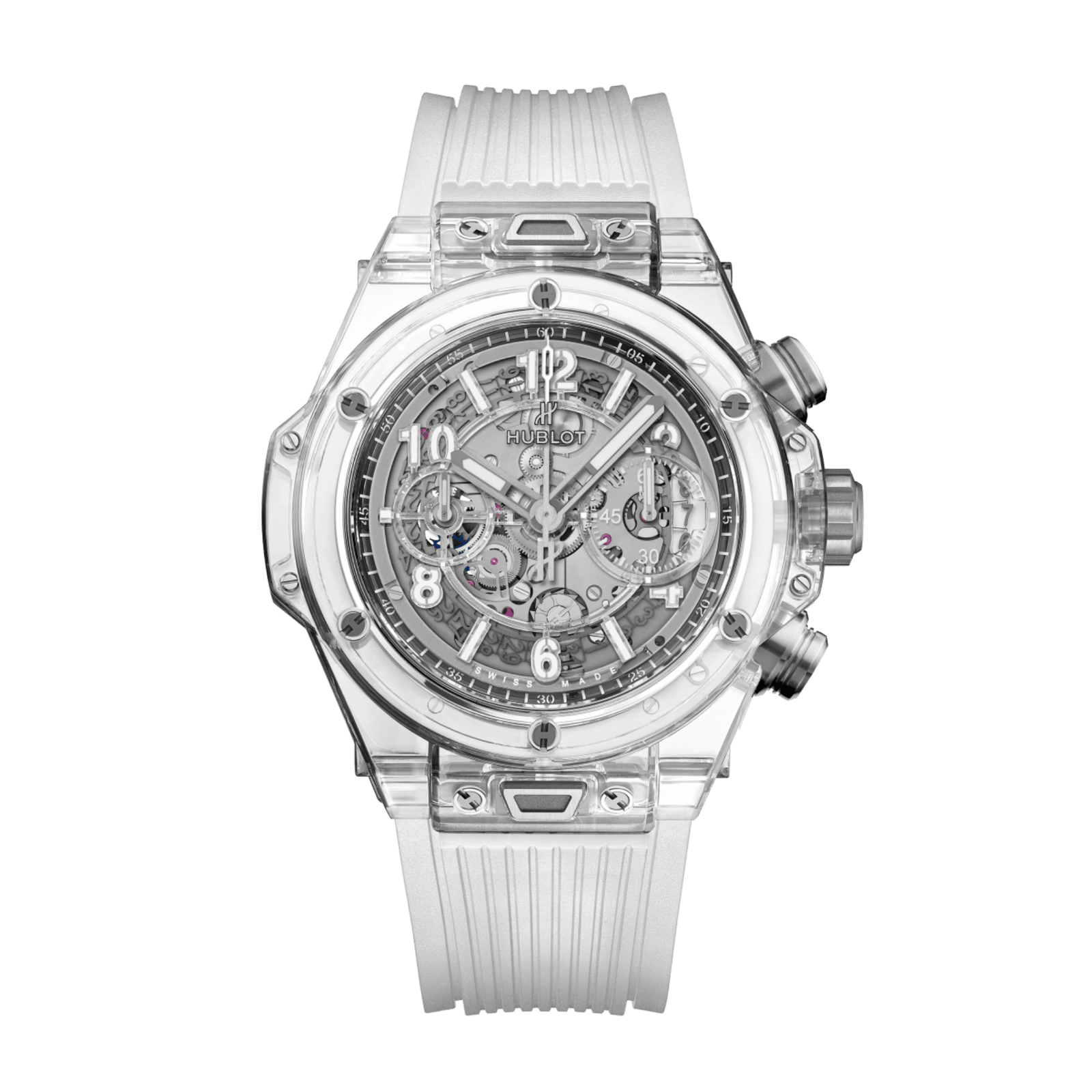 fd0bf6c9db9af45ba8d05ddb7fd5861e.png Big Bang Unico Sapphire Grey Skeleton Dial 42mm - Image 1