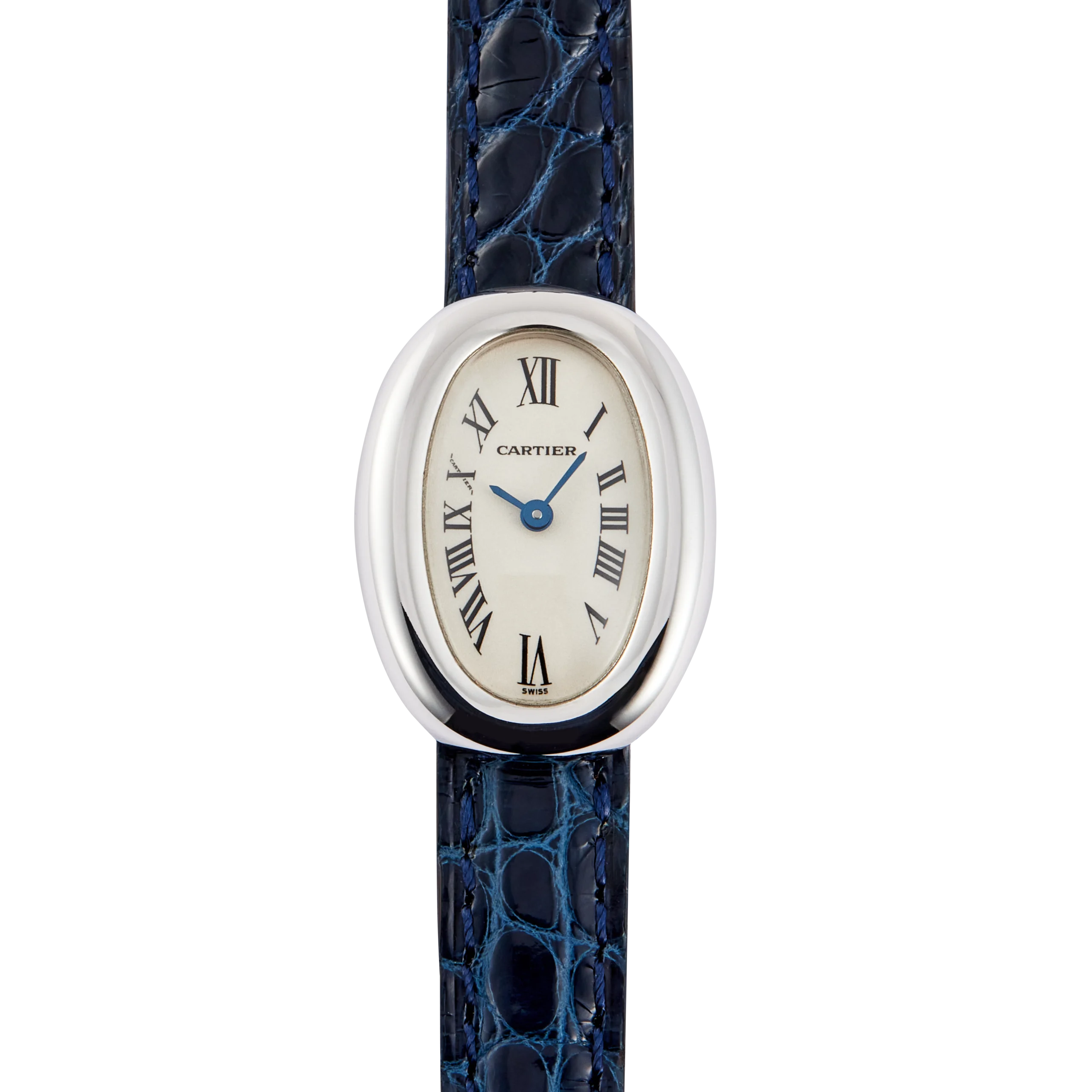 fd418a98e1af645fd72ce4ac5563c947.webp Vintage Baignoire de Cartier White Gold Silver Dial 17mm - Image 1