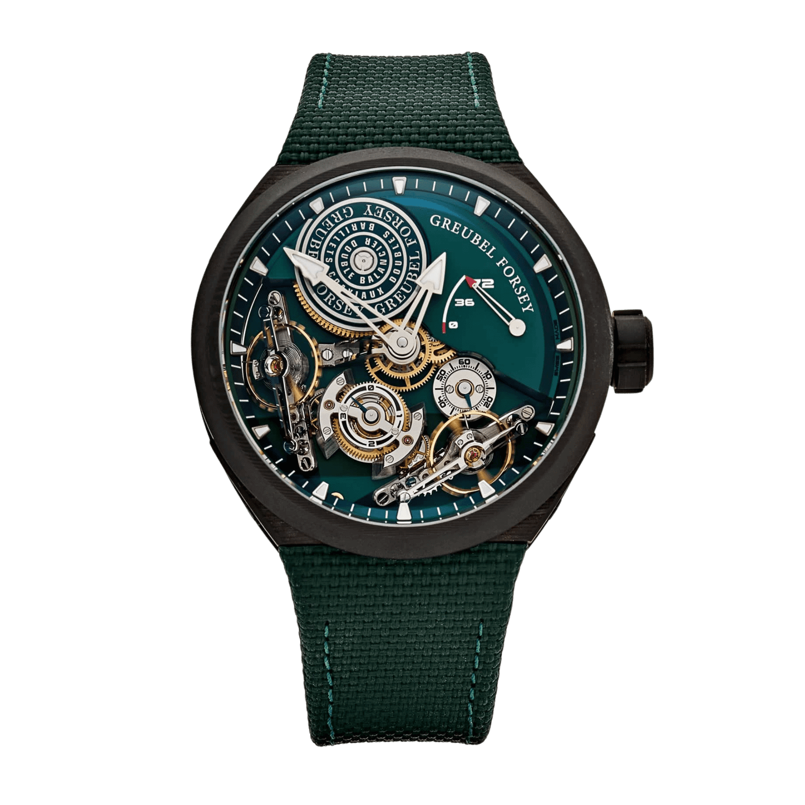 fd7418b37022dffcd6e83970fe8c8efe.png Double Balancier Convexe Limited Edition Carbon Green Dial 42mm - Image 1