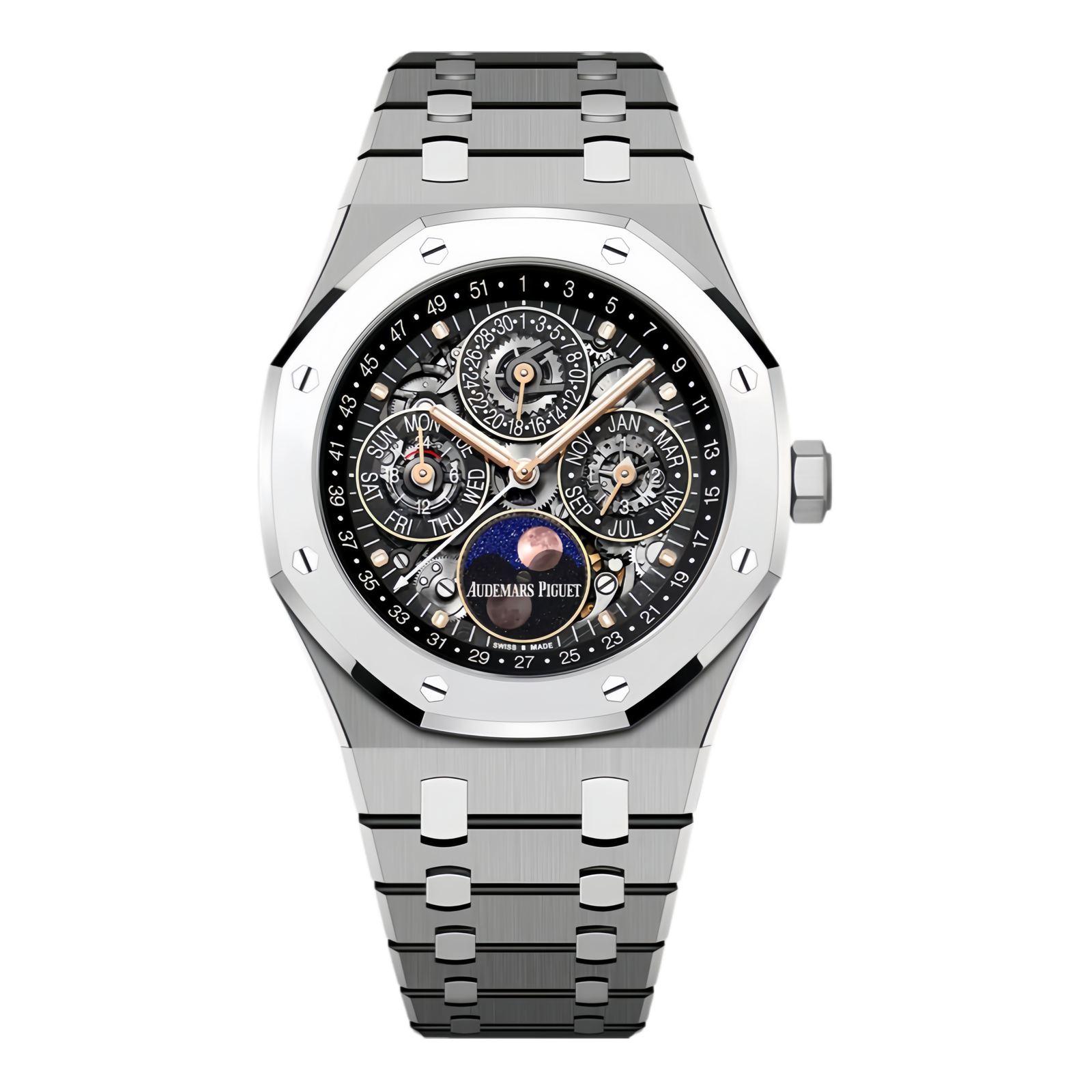 AP 26685XT正_副本 Audemars Piguet Royal Oak Skeleton Perpetual Calendar 41mm Titanium BMG 26685XT - Image 1