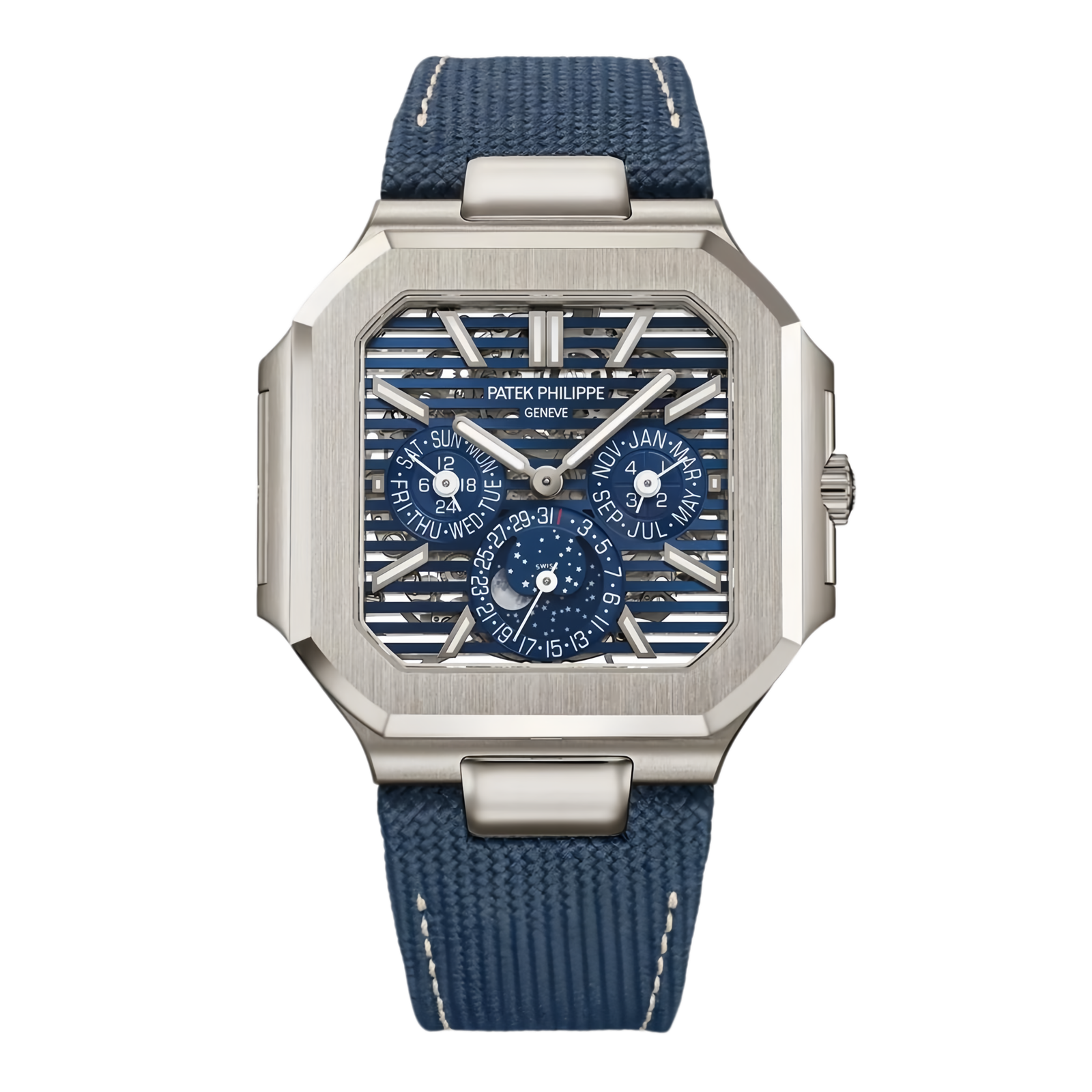 pp 5840P-001_副本 Patek Philippe 5840P-001 Cubitus Skeleton Perpetual Calendar 950 Platinum 45mm - Image 1